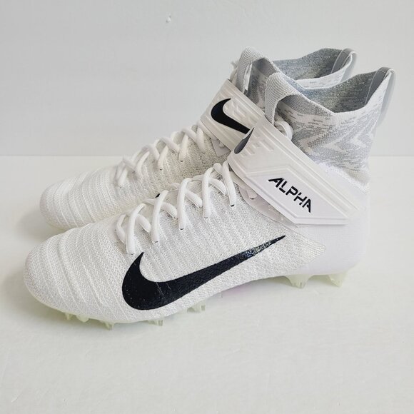 NEW Nike Alpha Menace Elite 2 Football Cleats BV3298-100 Size 13 White